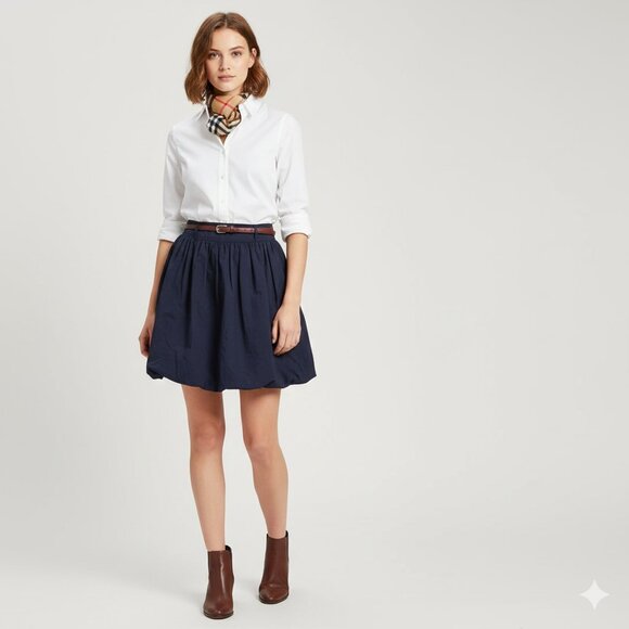 Burberry Dresses & Skirts - Burberry Navy Blue Mini Skirt – Elegant Classic Style | Size M
